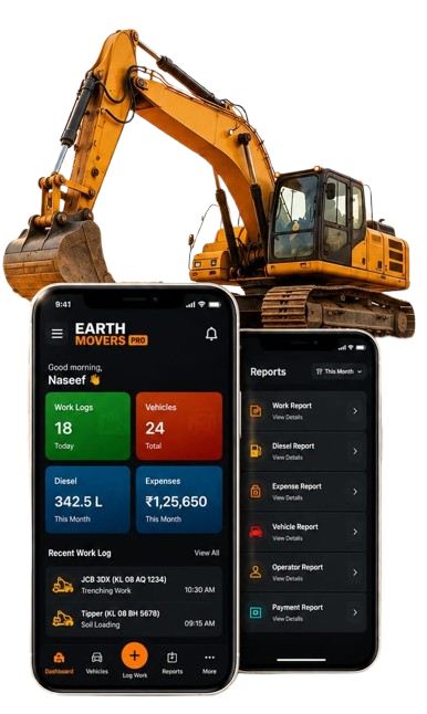 Earth Movers Pro Dashboard